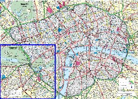 carte de Londres en anglais