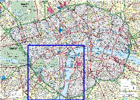 carte de Londres en anglais