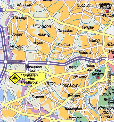 carte de Londres en allemand