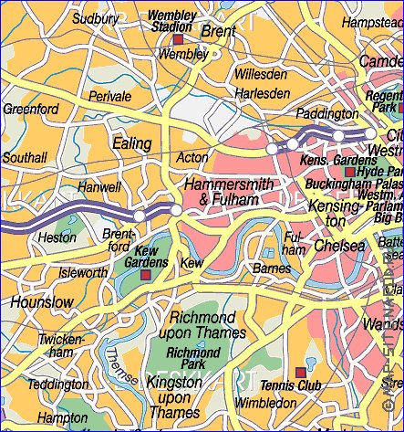 carte de Londres en allemand