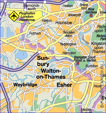 mapa de Londres em alemao