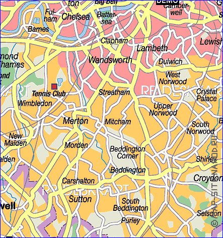 carte de Londres en allemand