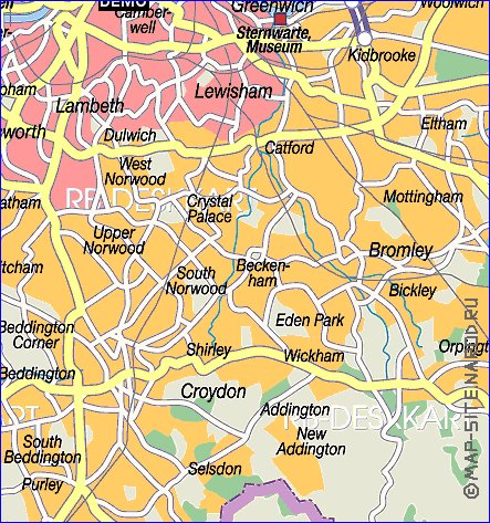 mapa de Londres em alemao