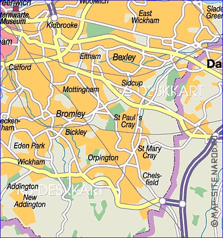 mapa de Londres em alemao