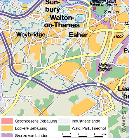 mapa de Londres em alemao