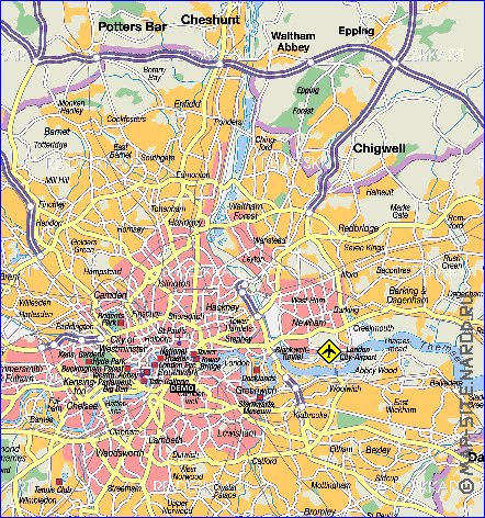 carte de Londres en allemand