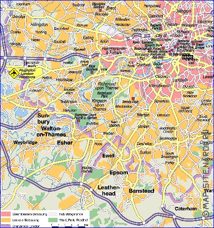 mapa de Londres em alemao