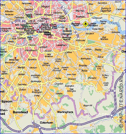 carte de Londres en allemand