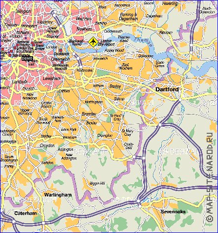 mapa de Londres em alemao