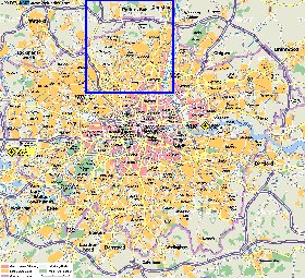 carte de Londres en allemand