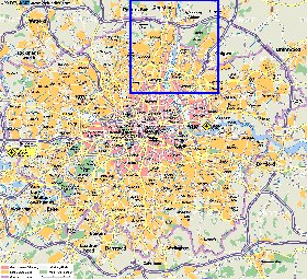 carte de Londres en allemand