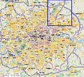 carte de Londres en allemand