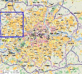 carte de Londres en allemand