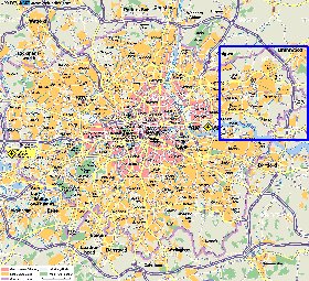 carte de Londres en allemand