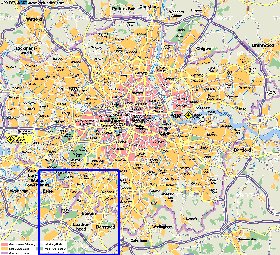 carte de Londres en allemand