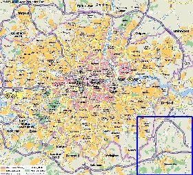 carte de Londres en allemand