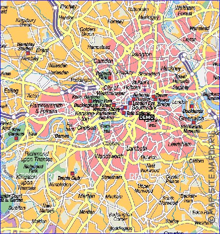 mapa de Londres em alemao