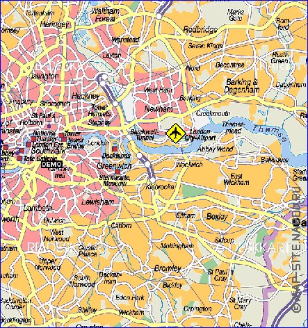 mapa de Londres em alemao