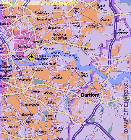 carte de Londres en allemand