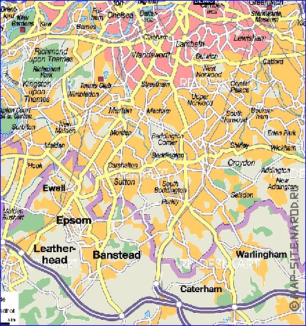 mapa de Londres em alemao