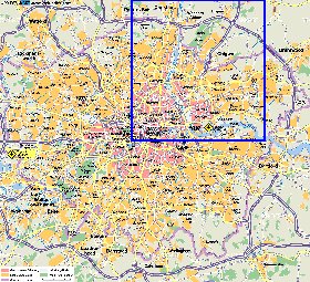 carte de Londres en allemand