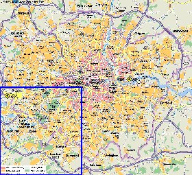 carte de Londres en allemand