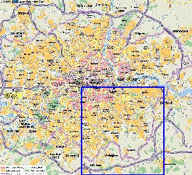 carte de Londres en allemand