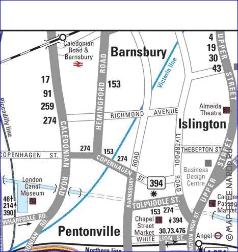 Transporte mapa de Londres