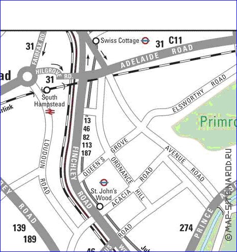 Transporte mapa de Londres