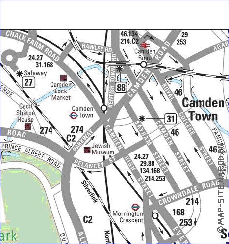 Transporte mapa de Londres