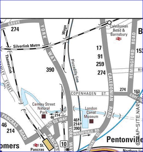 Transporte mapa de Londres