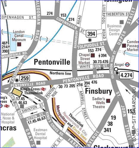 Transporte mapa de Londres