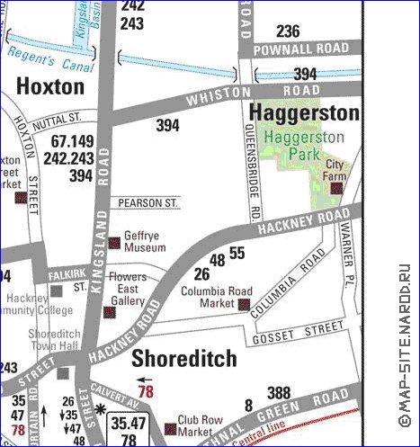 Transporte mapa de Londres