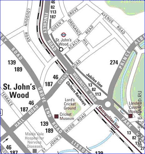 Transporte mapa de Londres