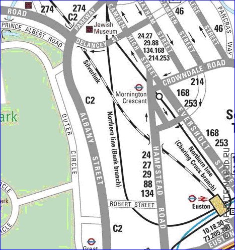 Transporte mapa de Londres