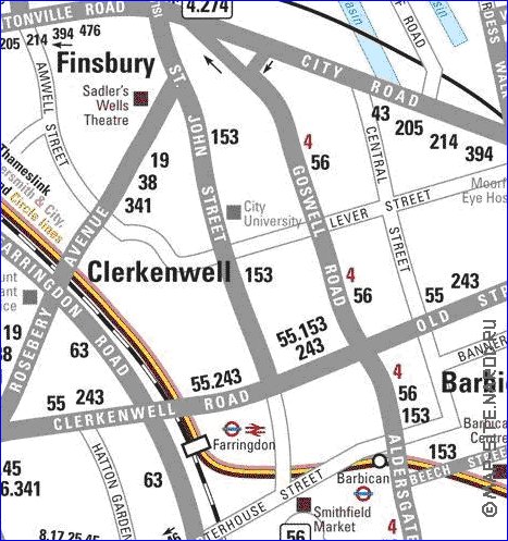 Transporte mapa de Londres