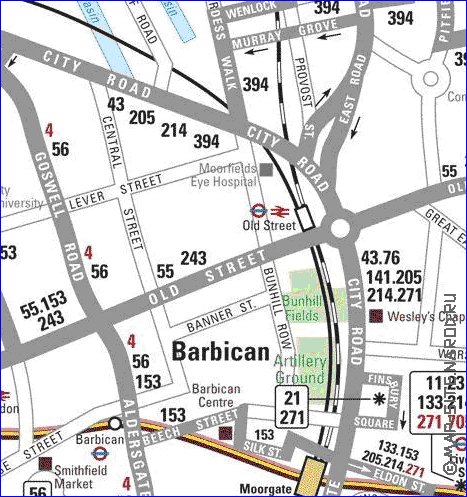 Transporte mapa de Londres