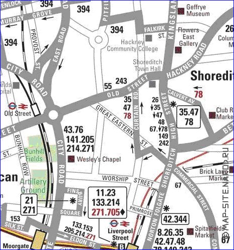 Transporte mapa de Londres