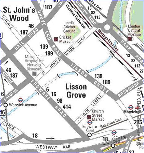 Transporte mapa de Londres