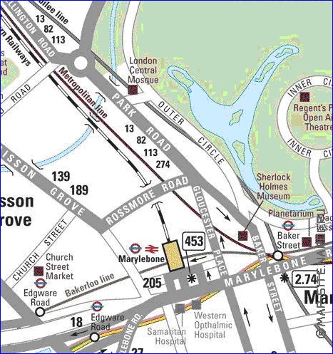 Transporte mapa de Londres