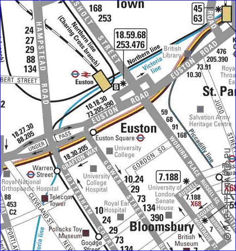 Transporte mapa de Londres