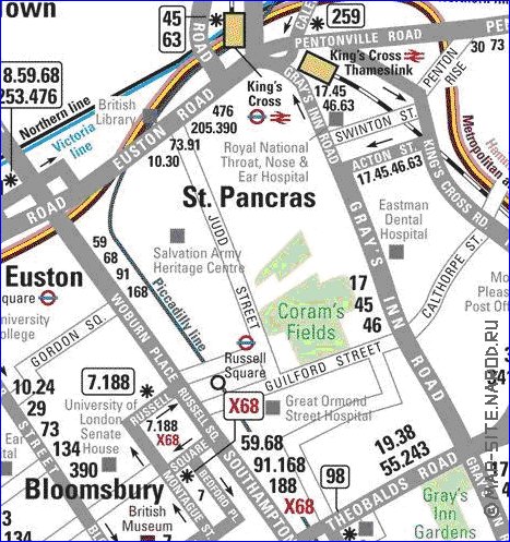 Transporte mapa de Londres