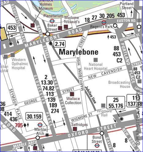 Transporte mapa de Londres