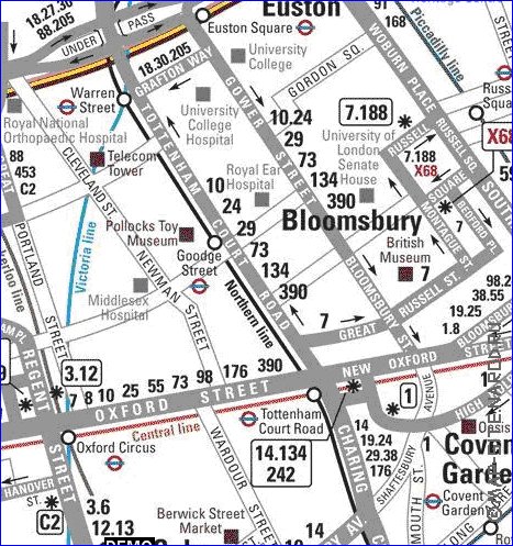 Transporte mapa de Londres