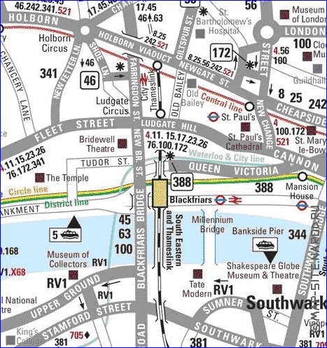 Transporte mapa de Londres