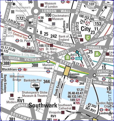 Transporte mapa de Londres