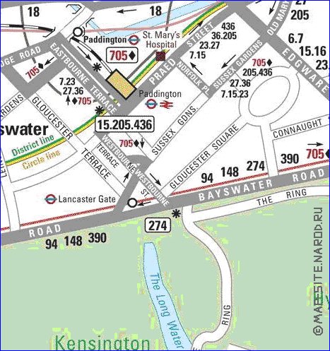 Transporte mapa de Londres