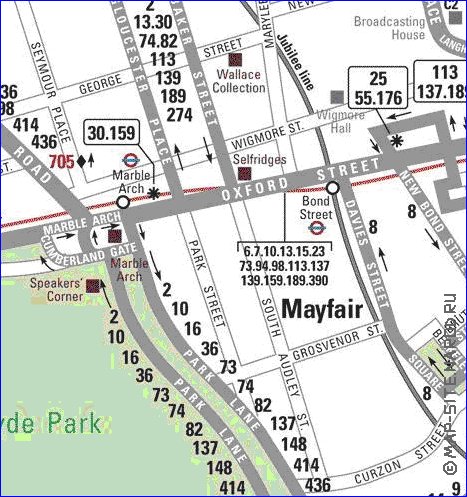 Transporte mapa de Londres