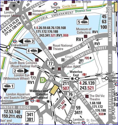 Transporte mapa de Londres