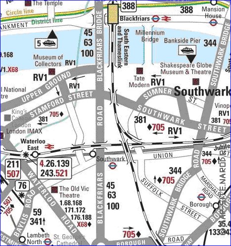 Transporte mapa de Londres